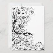 Vögel und Wirbel Hochzeitseinladungen Einladung (Rückseite)