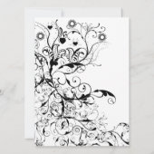 Vögel und Wirbel Hochzeitseinladungen Einladung (Rückseite)