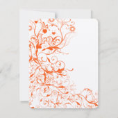 Vögel und Wirbel Hochzeitseinladungen Einladung (Rückseite)