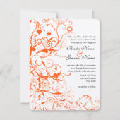 Vögel und Wirbel Hochzeitseinladungen Einladung (Vorderseite)