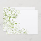 Vögel und Wirbel Hochzeitsstipendienkarte RSVP Res (Vorne/Hinten)