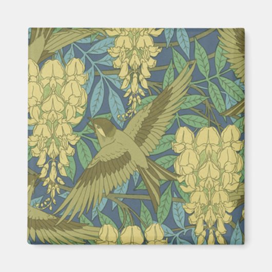 Vögel und Wisteria Magnet (Vorne)