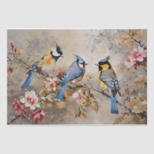 Vögel und Zweige Decoupage-Seidenpapier Seidenpapier
