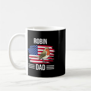 Vogel uns Flagge 4. Juli Vatertag Robin Papa Kaffeetasse