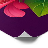 Vogel unter farbenfrohen Blume Poster (Ecke)