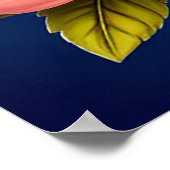 Vogel unter farbenfrohen Blume Poster (Ecke)