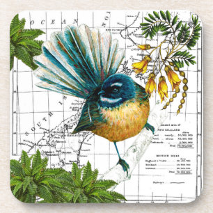 Vogel-Untersetzer-Set Neuseelands gebürtiges Untersetzer