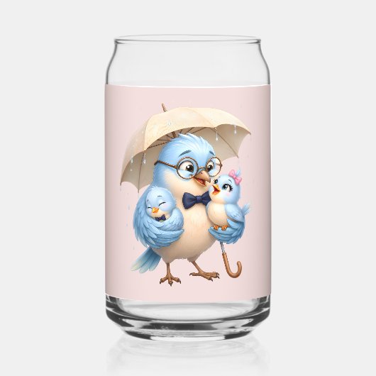 Vogel-Vater-Glas-Trinkgeschirr Dosenglas (Vorderseite)