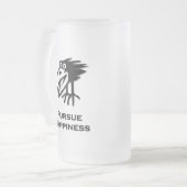 Vögel verfolgen Glück Mattglas Bierglas (Vorderseite Links)