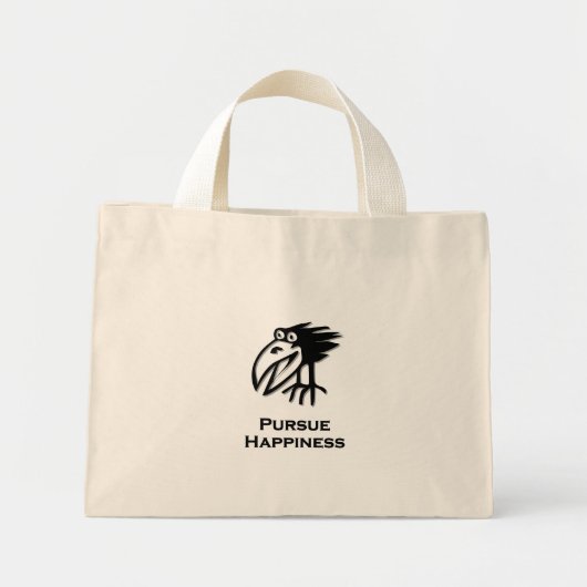 Vögel verfolgen Glück Mini Stoffbeutel (Vorne)
