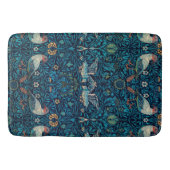 Vögel (Vintages Blumenmuster) (von William Morris) Badematte (Vorderseite)