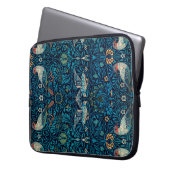 Vögel (Vintages Blumenmuster) (von William Morris) Laptopschutzhülle (Vorderseite Links)
