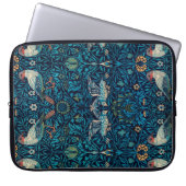 Vögel (Vintages Blumenmuster) (von William Morris) Laptopschutzhülle (Vorderseite)