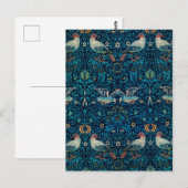 Vögel (Vintages Blumenmuster) (von William Morris) Postkarte (Vorne/Hinten)