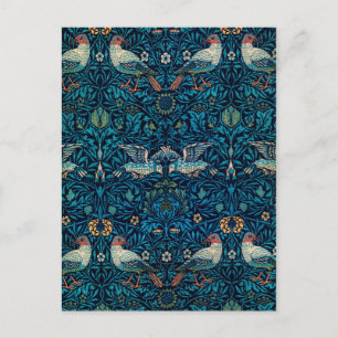 Vögel (Vintages Blumenmuster) (von William Morris) Postkarte