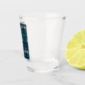 Vögel (Vintages Blumenmuster) (von William Morris) Schnapsglas (Rechts)