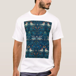 Vögel (Vintages Blumenmuster) (von William Morris) T-Shirt