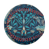 Vögel (Vintages Tiermuster) (von William Morris) Baseball (Vorderseite Links)
