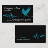 Vogel-Visitenkarte (blau) Visitenkarte (Vorne/Hinten)