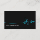 Vogel-Visitenkarte (blau) Visitenkarte (Rückseite)