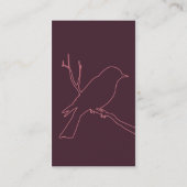 Vogel-Visitenkarte (Burgunder) Visitenkarte (Rückseite)