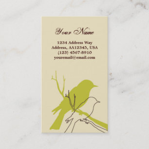 Vogel-Visitenkarte (Creme) Visitenkarte