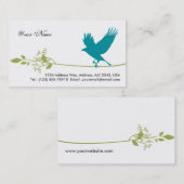 Vogel-Visitenkarte (weiß) Visitenkarte (Vorne/Hinten)
