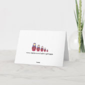 Vogel-Vogel-Mama-Kinderstammbaum-niedliches Karte (Rückseite)