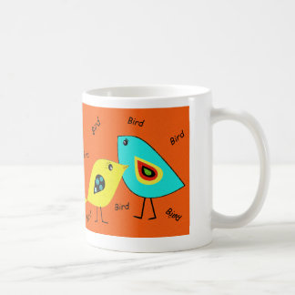 Vogel-Vogel-Orangen-Tasse Kaffeetasse