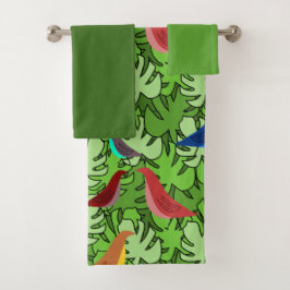 Vögel, Vögel, Vögel Badhandtuch Set