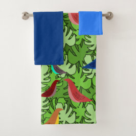 Vögel, Vögel, Vögel Badhandtuch Set