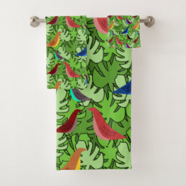 Vögel, Vögel, Vögel Badhandtuch Set