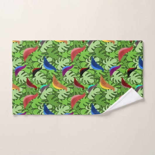 Vögel, Vögel, Vögel Badhandtuch Set (Handtuch)