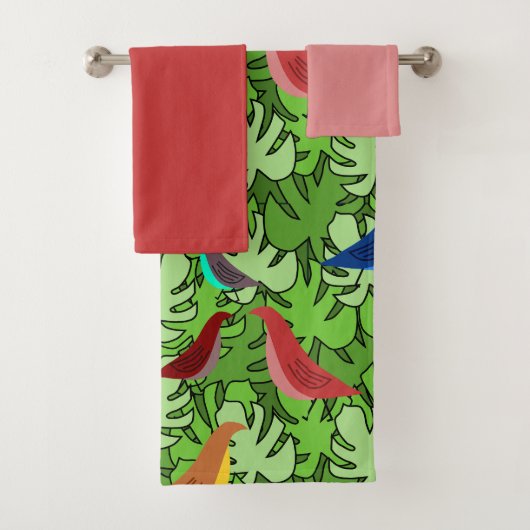 Vögel, Vögel, Vögel Badhandtuch Set (Insitu)