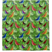 Vögel, Vögel, Vögel Duschvorhang (Vorderseite)