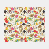 Vögel, Vögel & Vögel Fleece Blanket (Vorderseite (Horizontal))