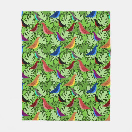 Vögel, Vögel, Vögel Fleecedecke (Vorderseite)
