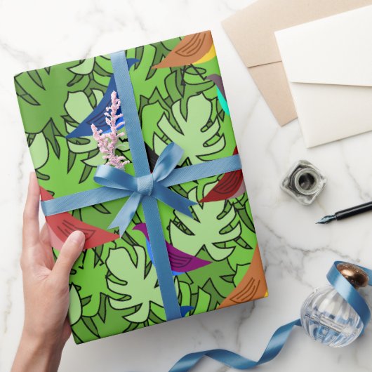 Vögel, Vögel, Vögel Geschenkpapier (Schenken)