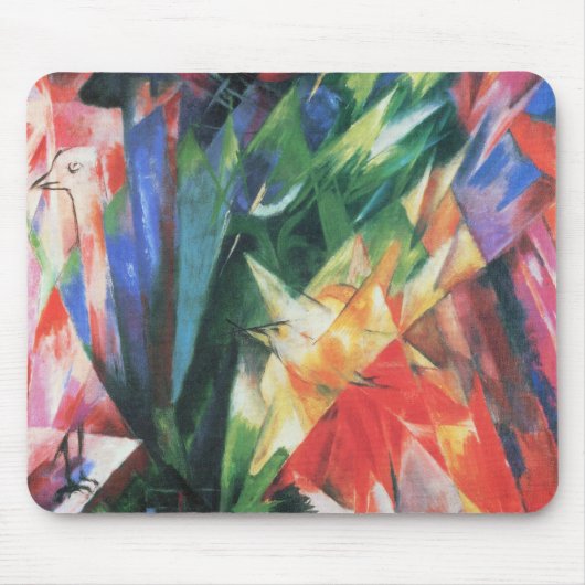 Vögel (Vogel) von Franz Marc, Vintag Cubism Art Mousepad (Vorne)