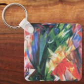 Vögel (Vogel) von Franz Marc, Vintag Cubism Art Schlüsselanhänger (Vorderseite)