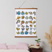 Vögel & Vögelchen Wandteppich Mit Holzrahmen (Schlafzimmer)