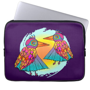 Vögel voller Farbe Laptopschutzhülle