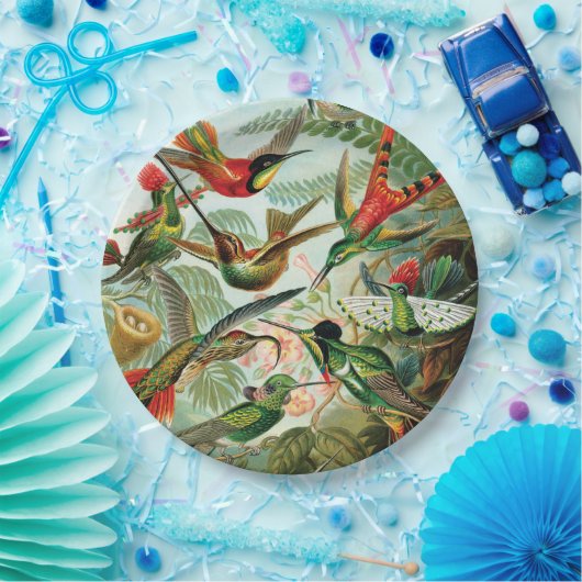 Vögel von Ernst Haeckel Pappteller (Party)