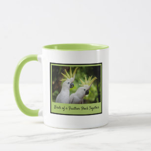 Vögel von gleicher Art scharen sich zusammen Kakad Tasse