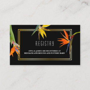 Vögel von Paradies florale Hochzeitskarten Begleitkarte