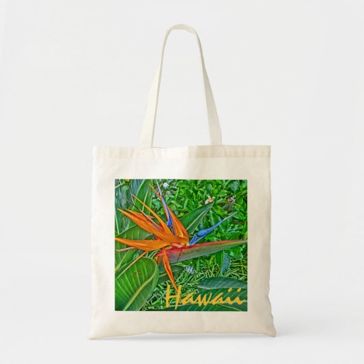 Vögel von Paradies helle Blume Hawaii Tasche (Vorne)