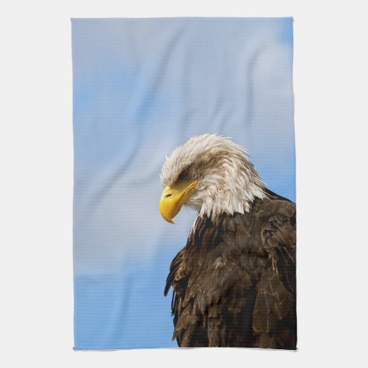 Vogel von Pray Bald Eagle Geschirrtuch (Vertikal)