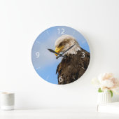 Vogel von Pray Bald Eagle Große Wanduhr (Zuhause)