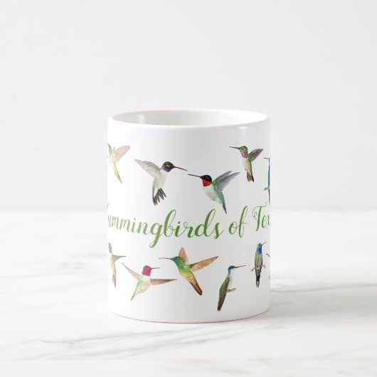 Vögel von Texas Kaffeetasse (Mittel)