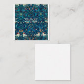 Vögel von William Morris Quadratische Visitenkarte (Vorne/Hinten)